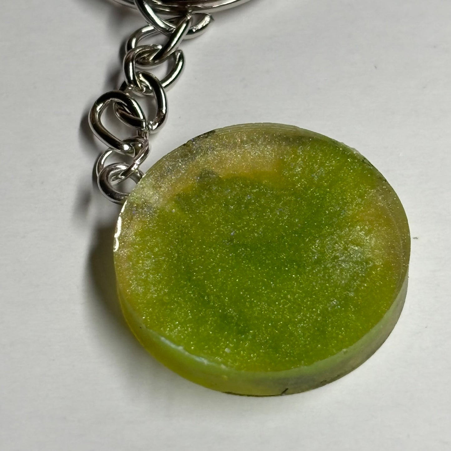 Dark Lime Knight - Handmade Resin Keychain
