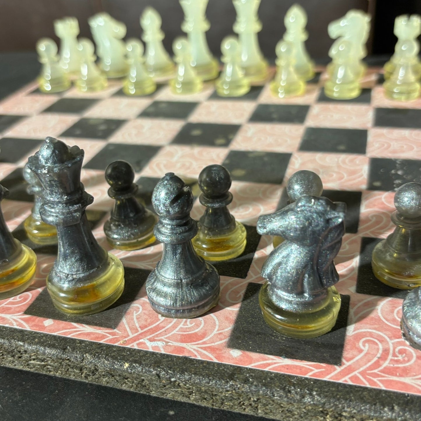 Peach Pink - Scrapbook Chess Set