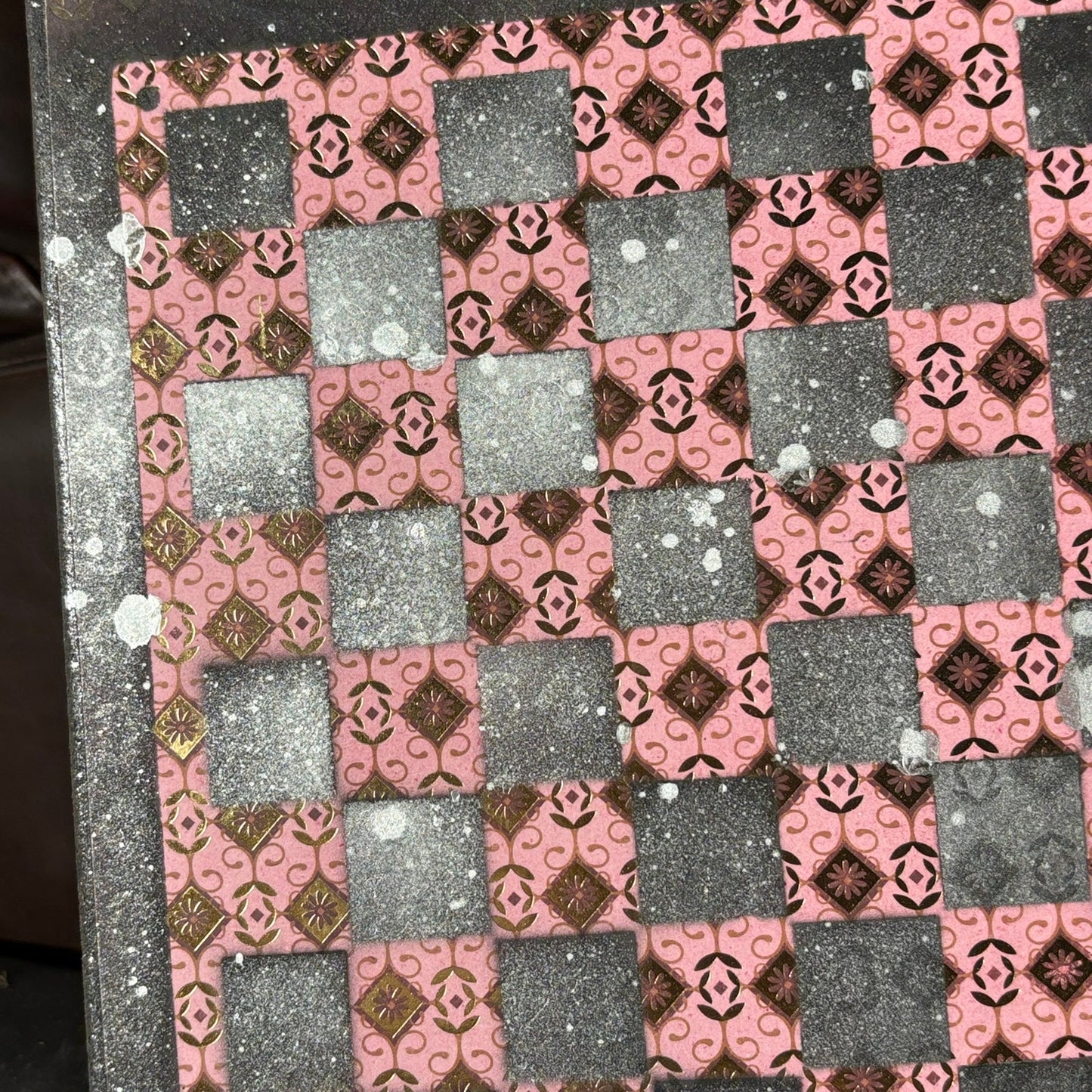 Supreme Peach - Scrapbook Chess Board