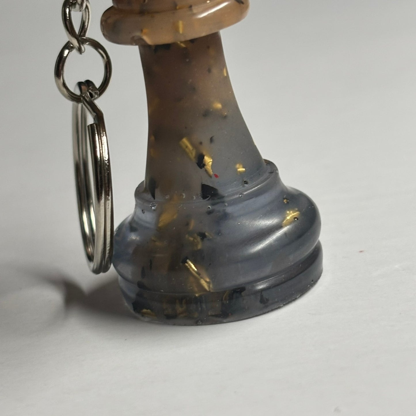 Royal Brown/Silver King - Handmade Resin Keychain