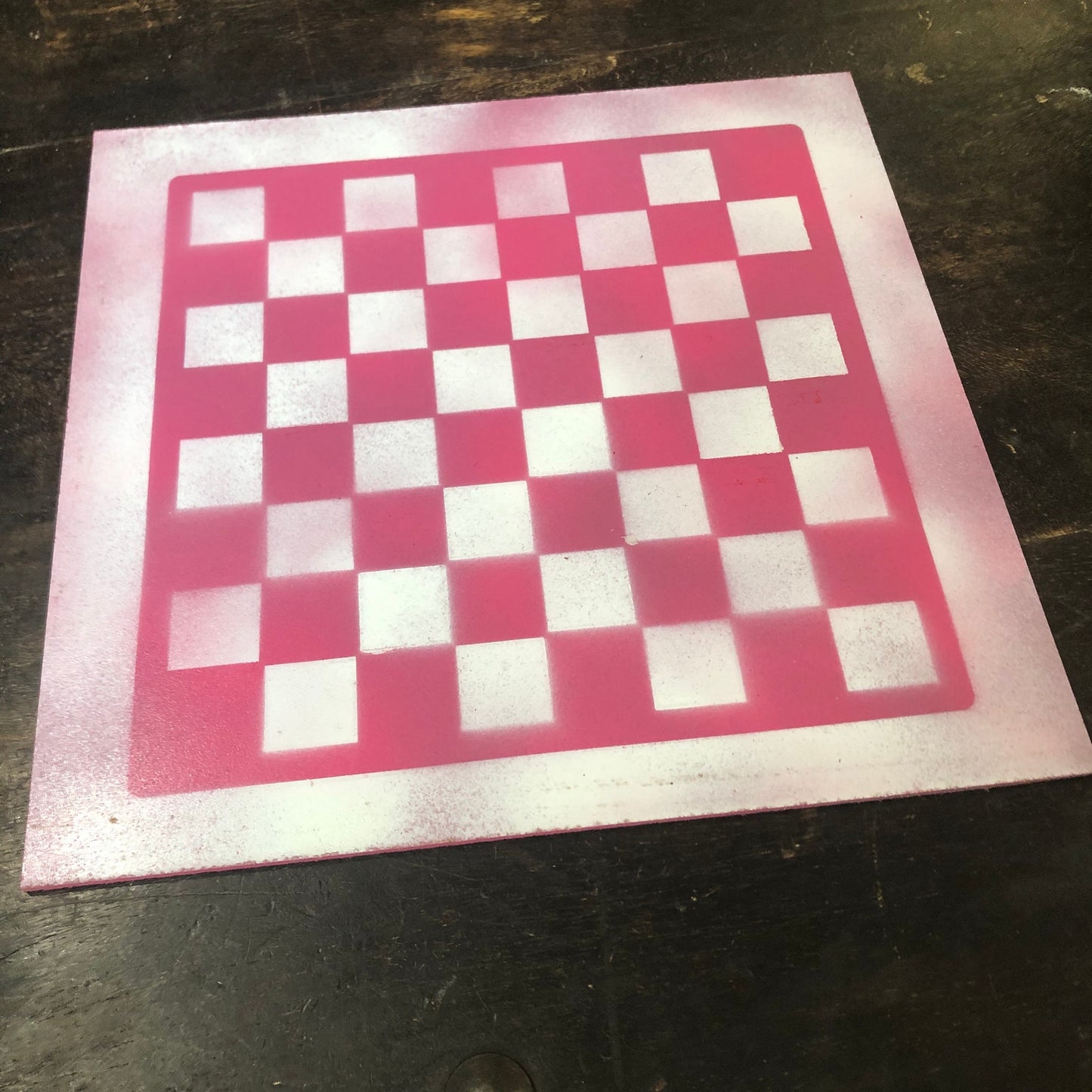 Pink & White - Painted Chess Set