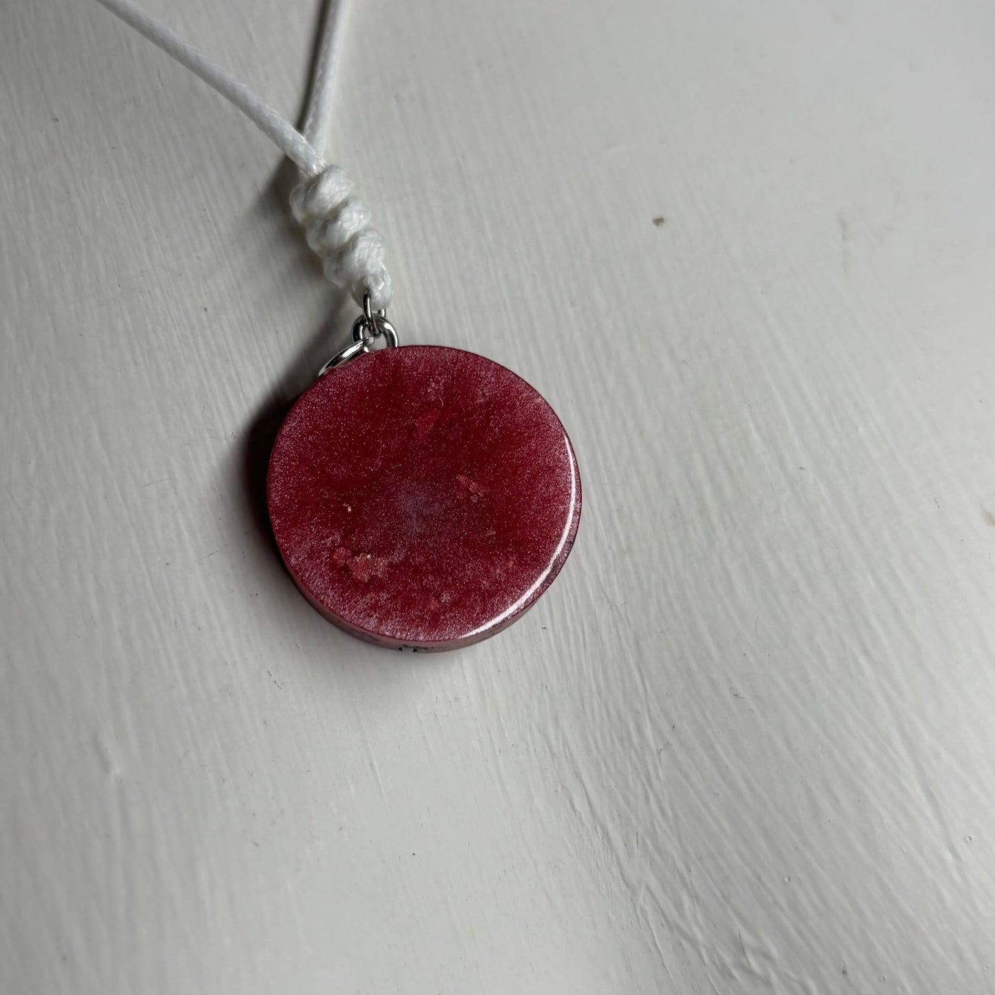 Dark Pink Queen - Handmade Resin Chess Necklace