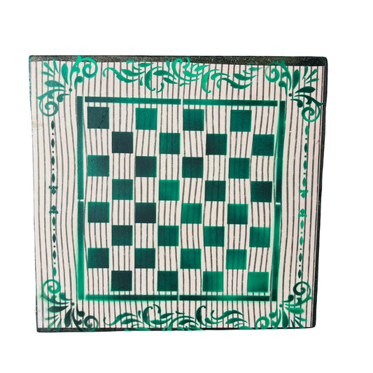 Lined Green - Scrapbook Chess Board