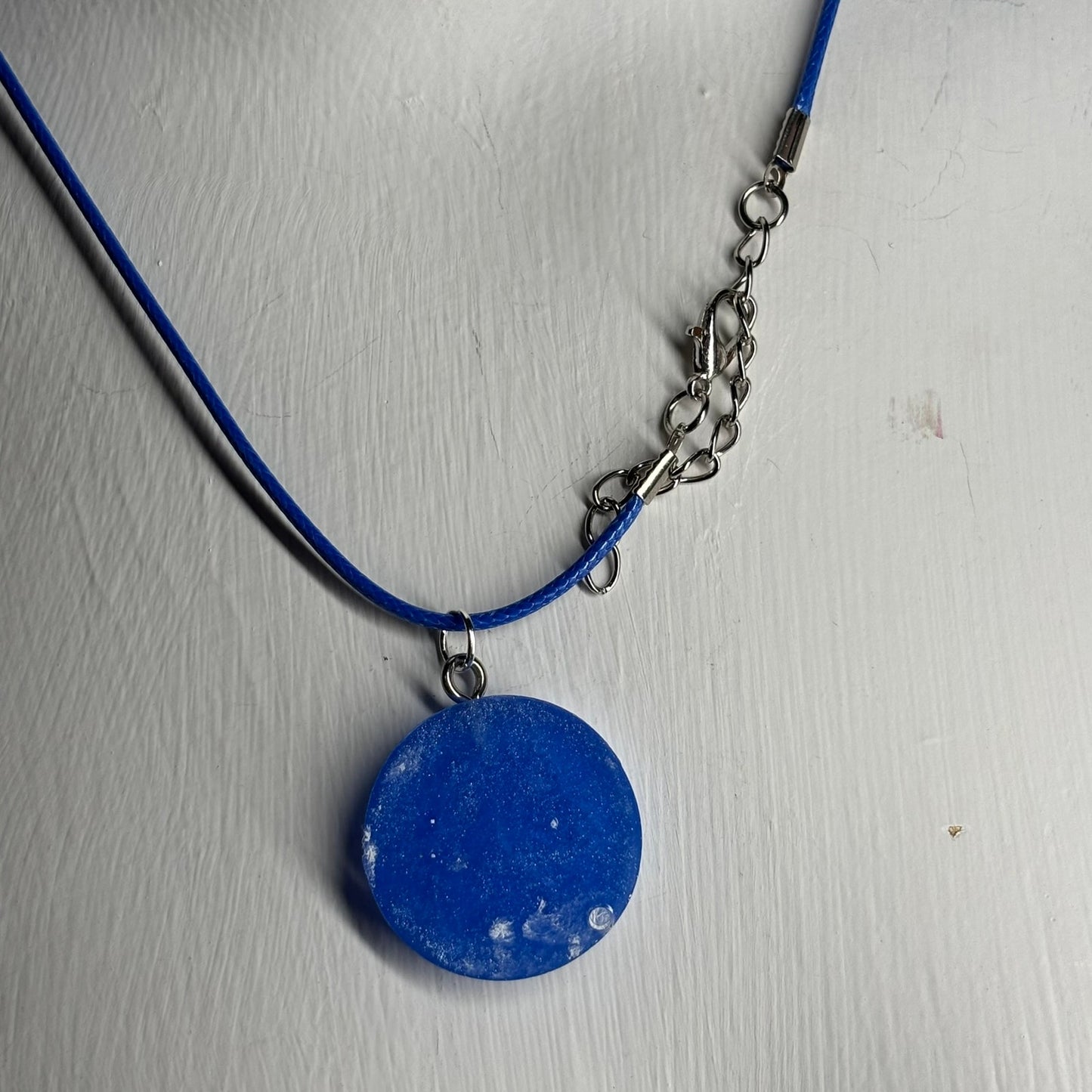 Blue Knight - Handmade Resin Chess Necklace