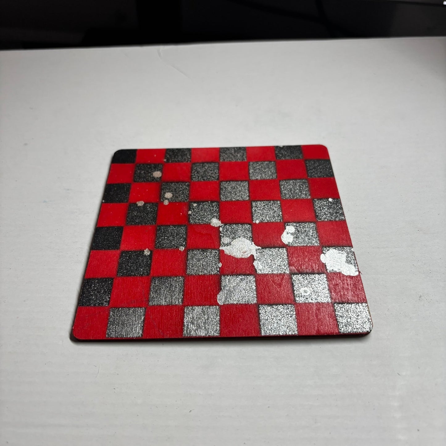 Red Black Chrome - Mini Chess Set