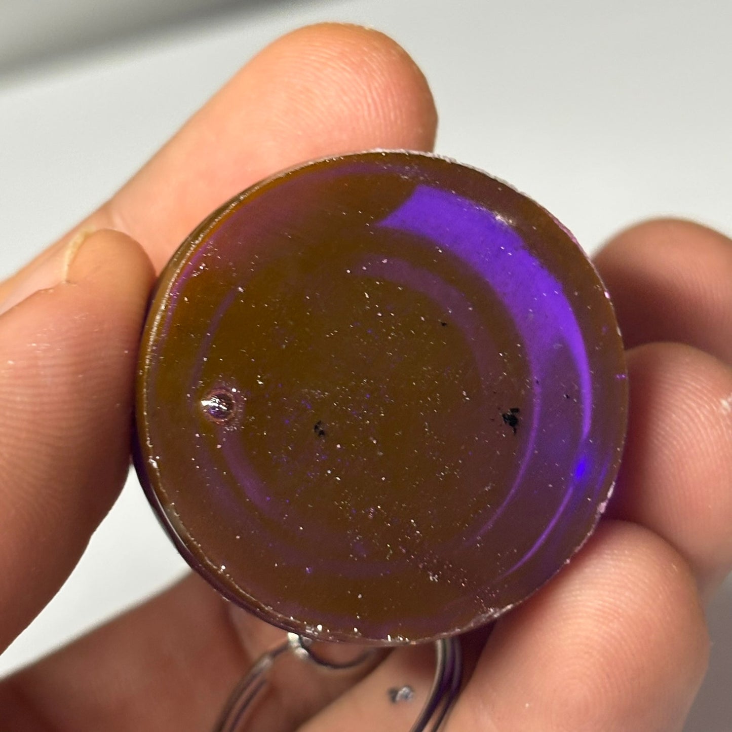 Swirl Violet Pawn - Handmade Resin Keychain - Large Edition