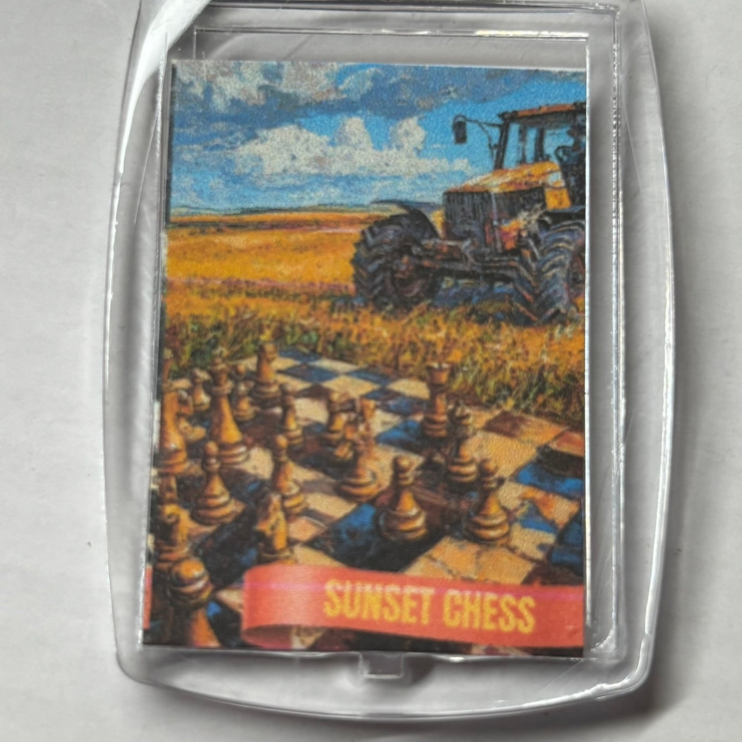 Tractor Farm - Chess  Photo Keychain
