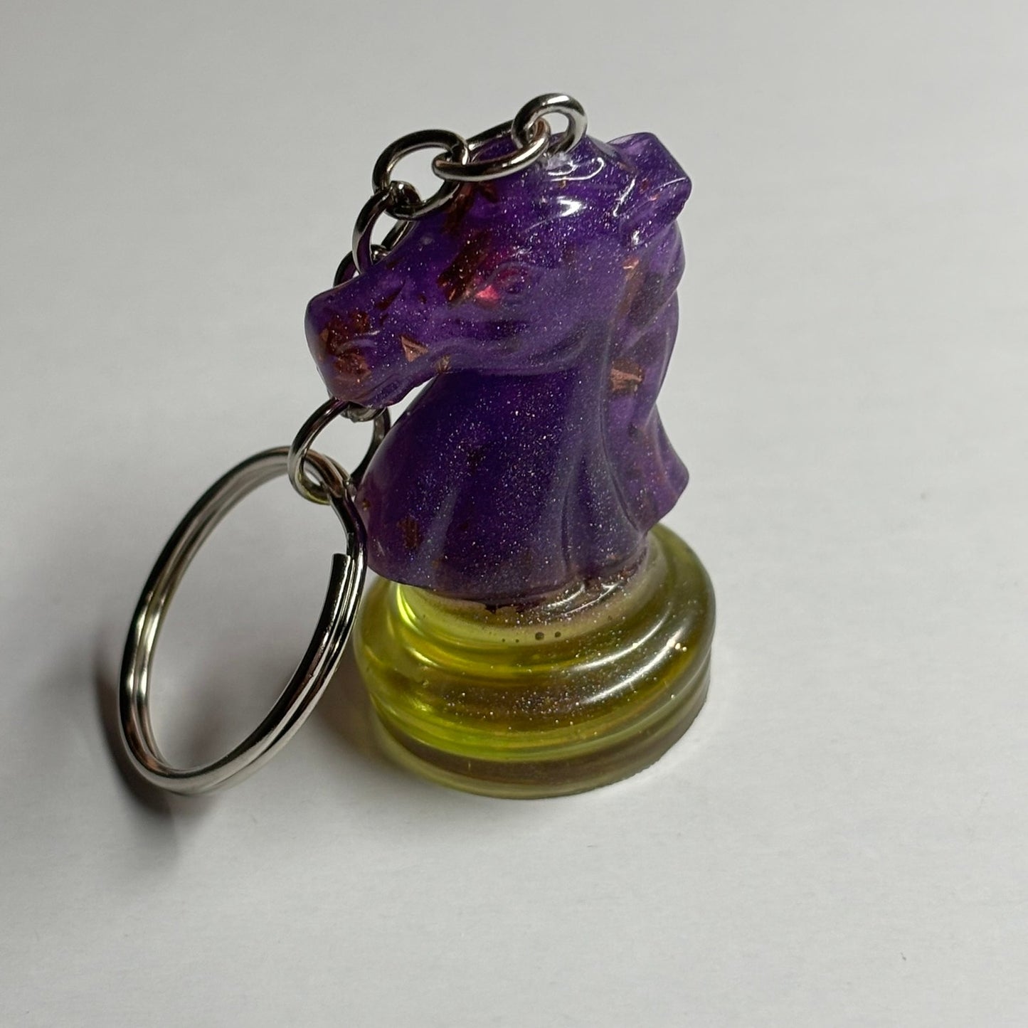 Purple Crystal Knight - Handmade Resin Keychain