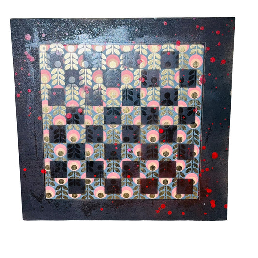 Vintage Dark Pattern - Large Scrapbook Chess Board