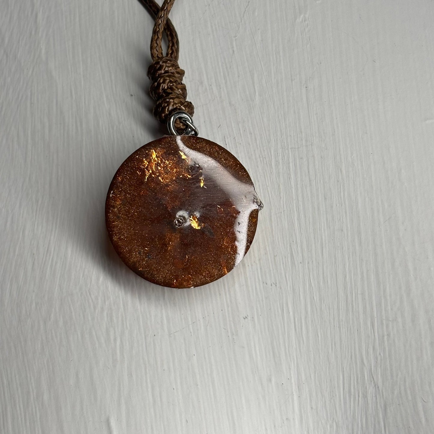 Fabulous Brown King - Handmade Resin Chess Necklace