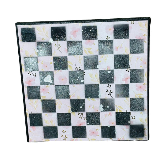 Light Pink Garden - Scrapbook Chess Board