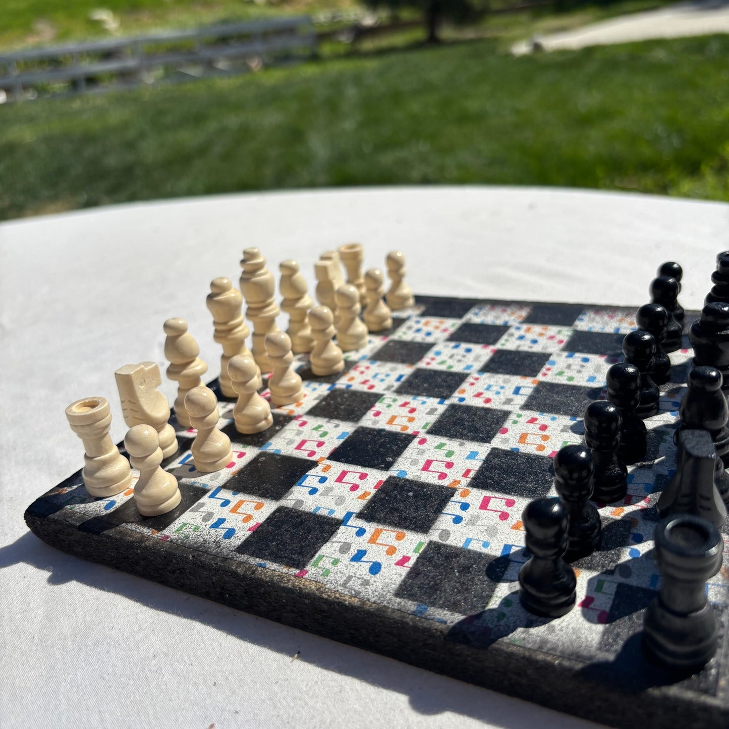 Colorful Music - Scrapbook Chess Set