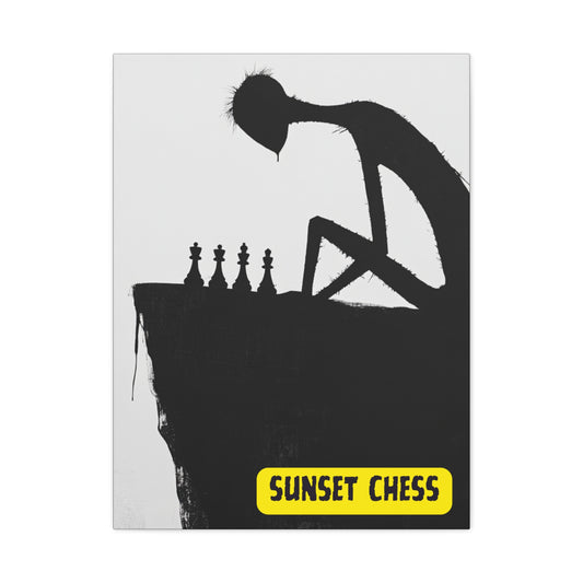 Alone On The Mount - Canvas Chess Print 24"x32"