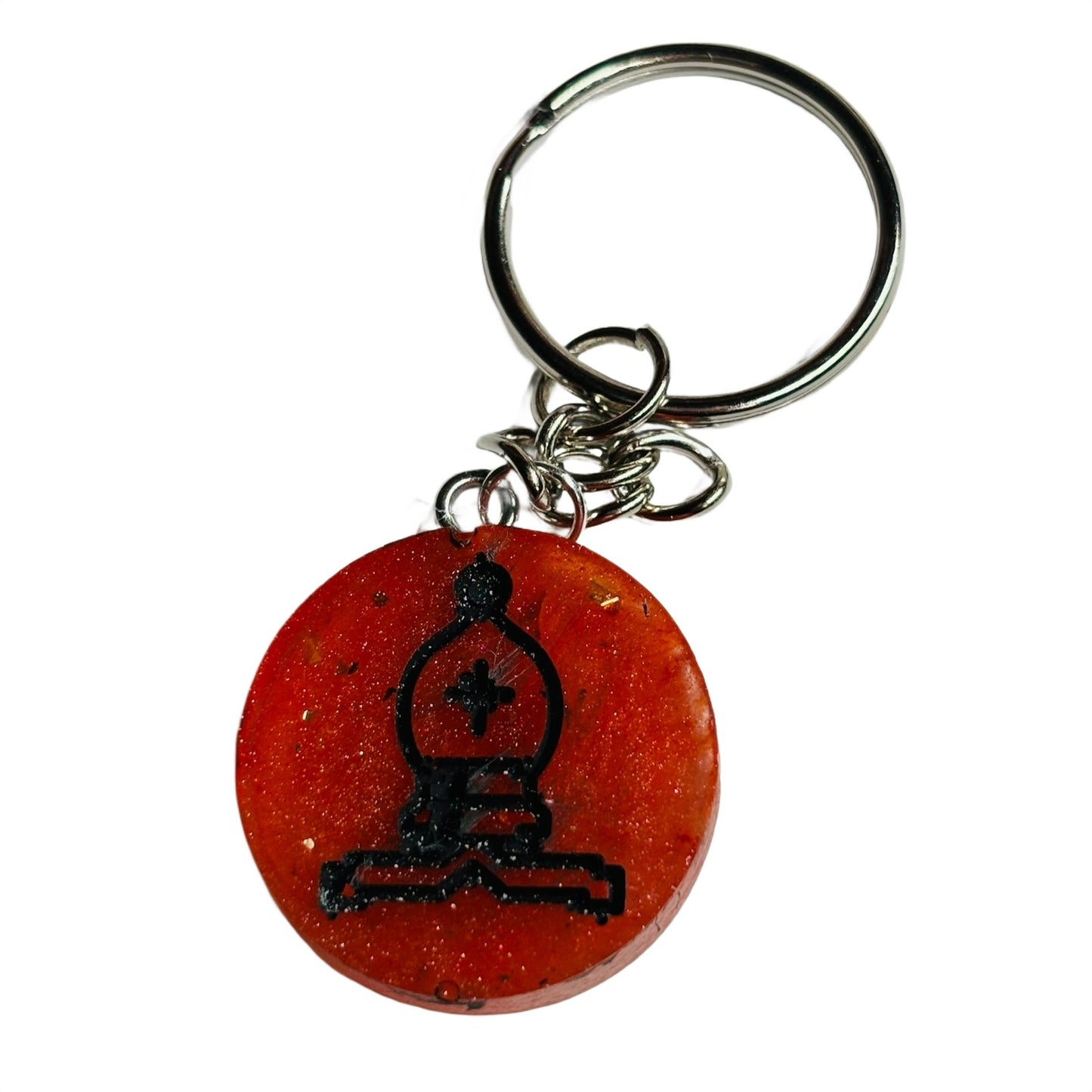 Vibrant Red Bishop - Handmade Resin Keychain
