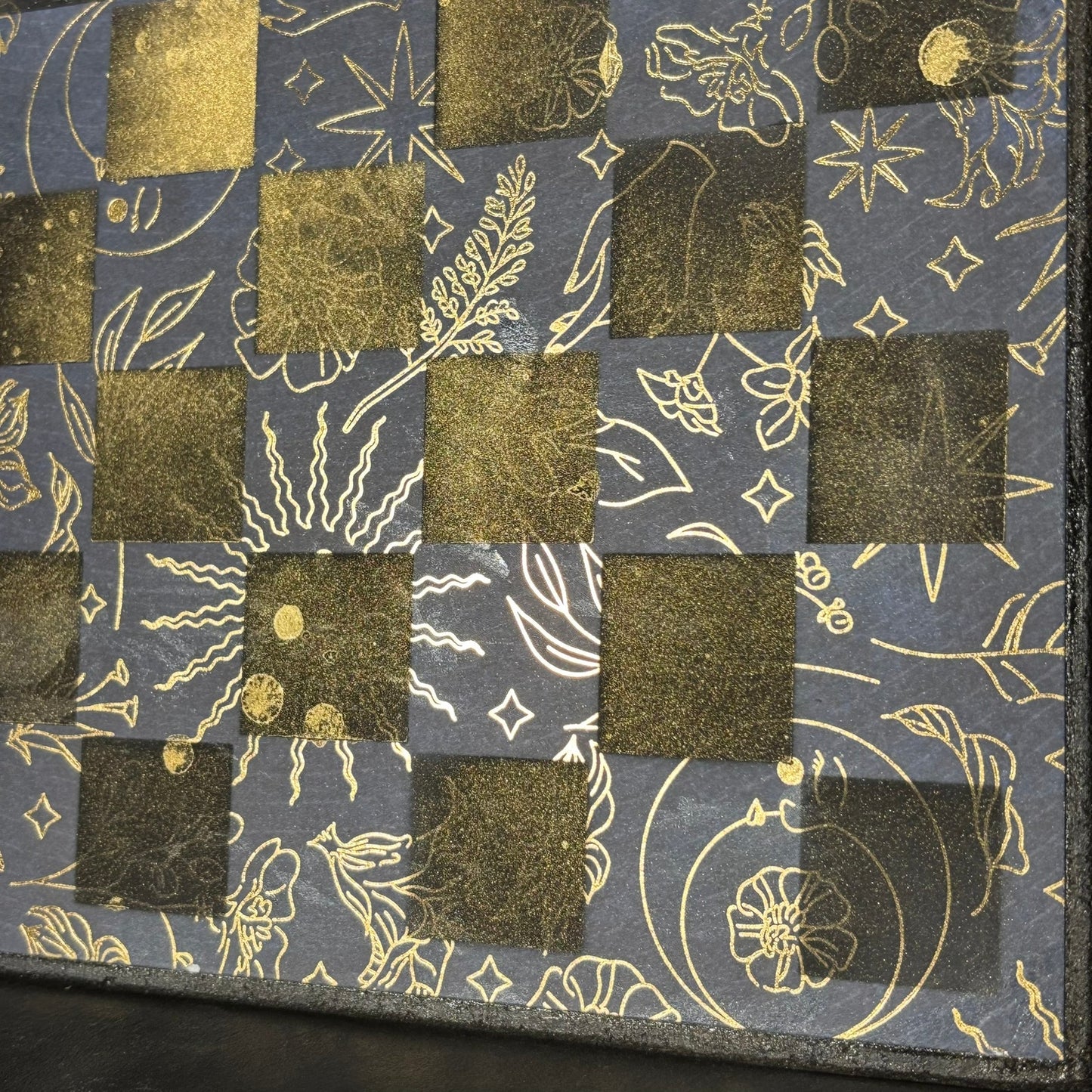 Navy Blue Gold - Scrapbook Chess Board
