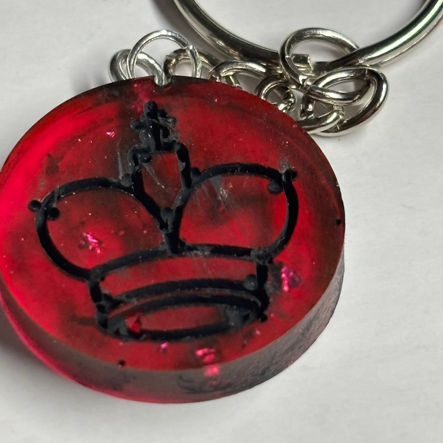 Creepy Red King - Handmade Resin Keychain