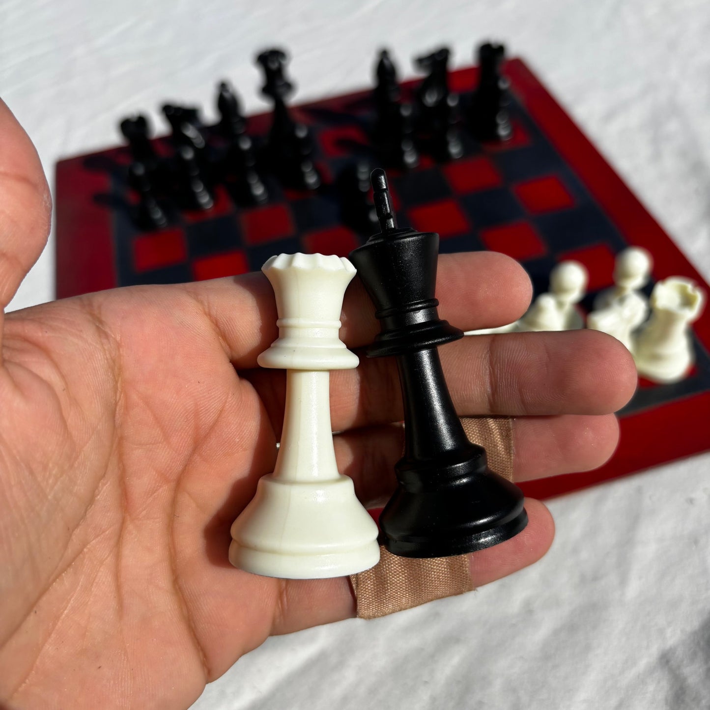 Emperor's Red - Painted Chess Set
