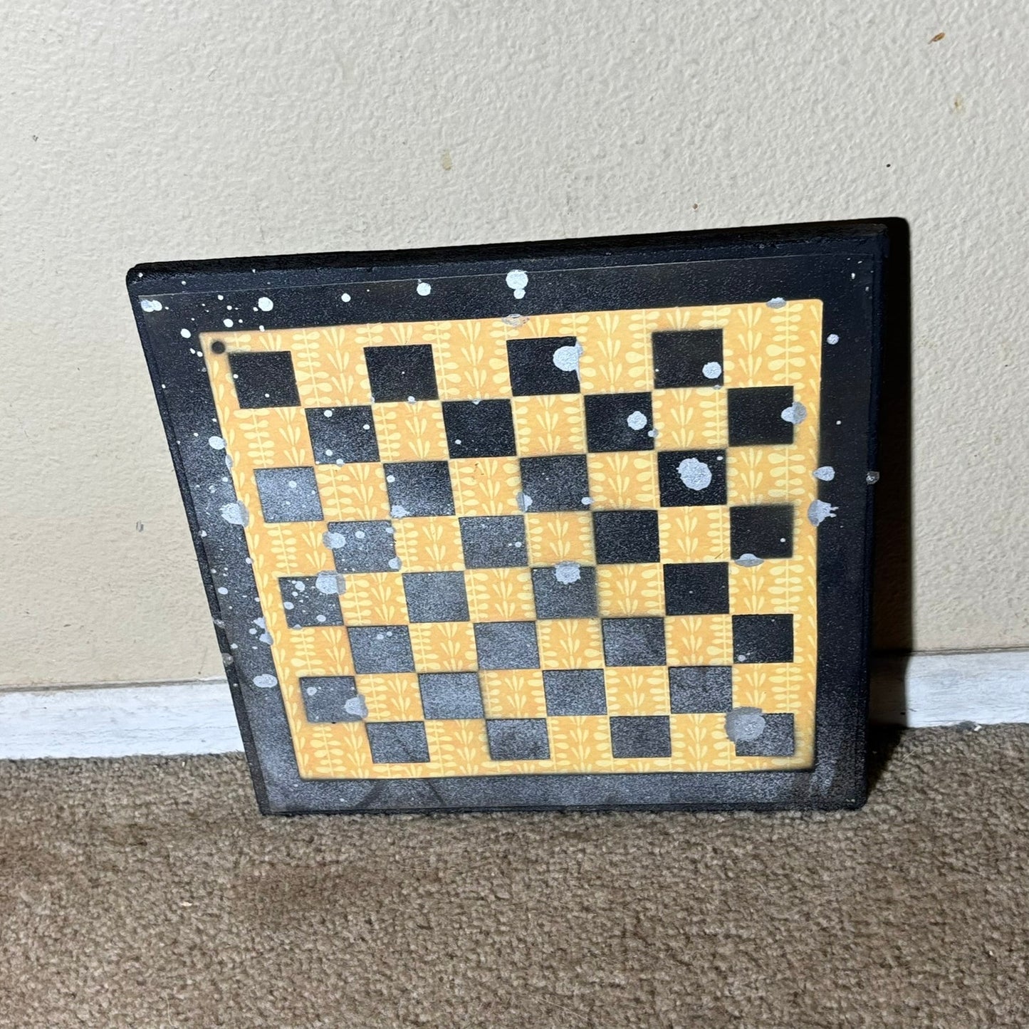 Yellow & Black - Scrapbook Chess Board