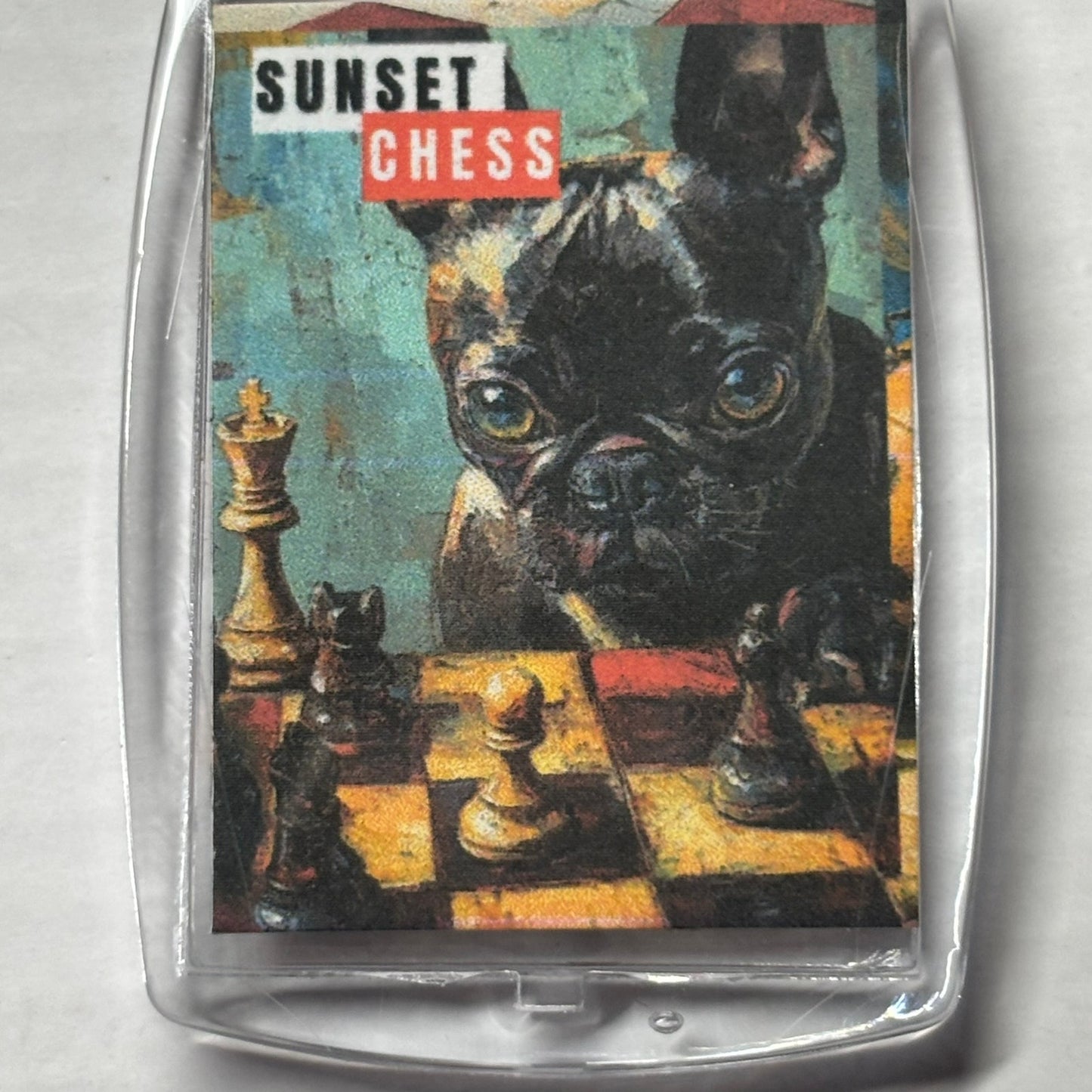 Pups Game - Chess  Photo Keychain