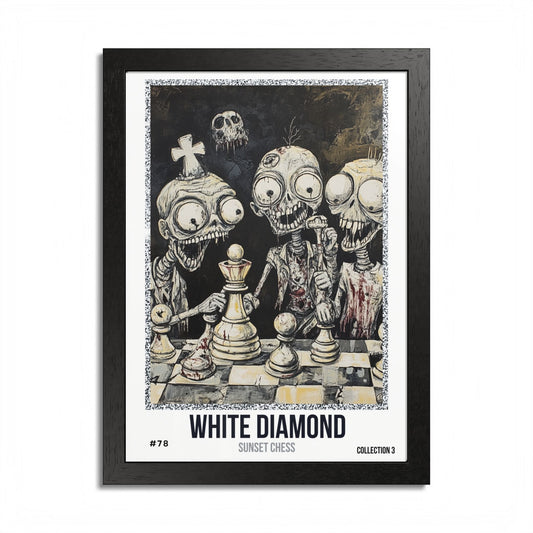 White Diamond - Collection 3 Card #78 - Sunset Card Poster Framed 12"x16"