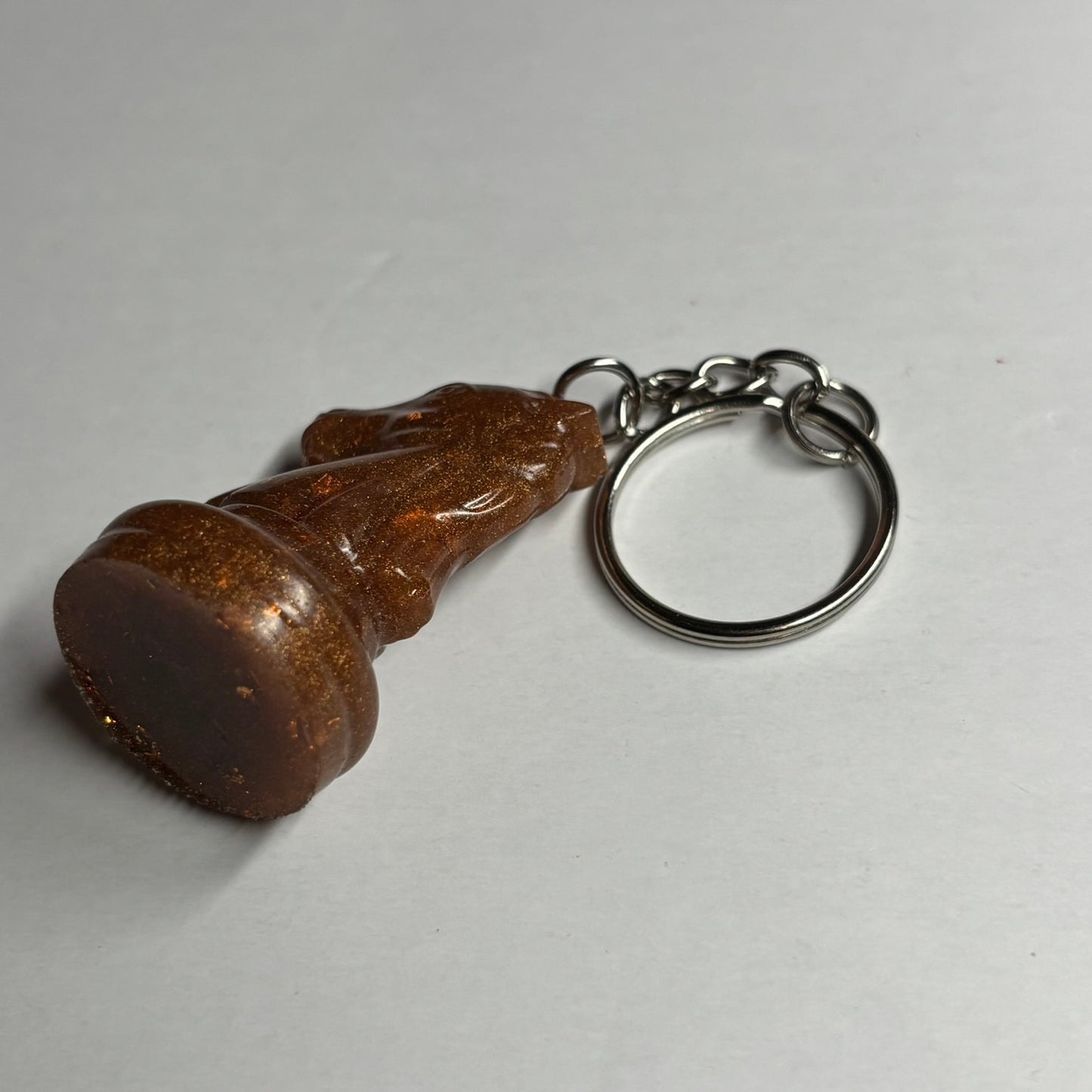 Orange Amber Knight - Handmade Resin Keychain