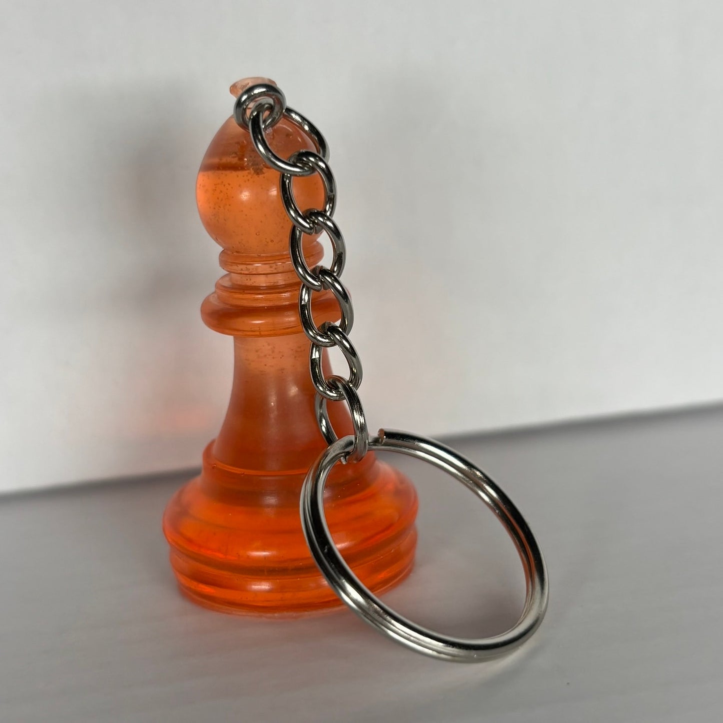 Orange Translucent Handmade Resin Keychain - One of a Kind Design