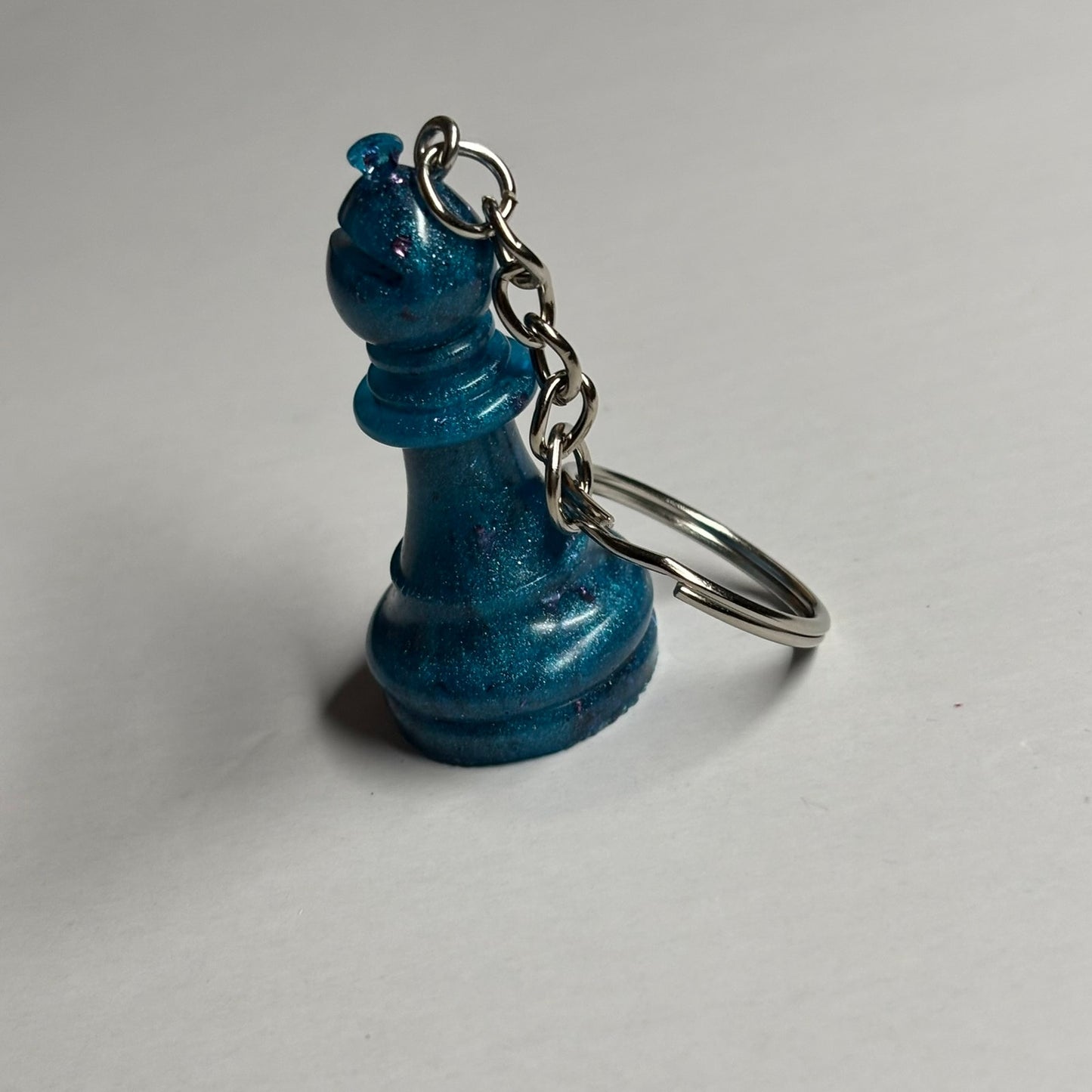 Blue Bishop - Handmade Resin Keychain