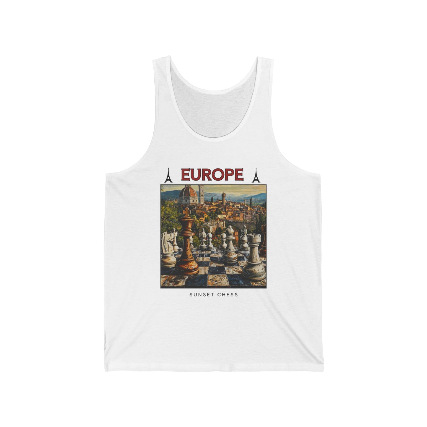 European Chess - White Chess Tank Top