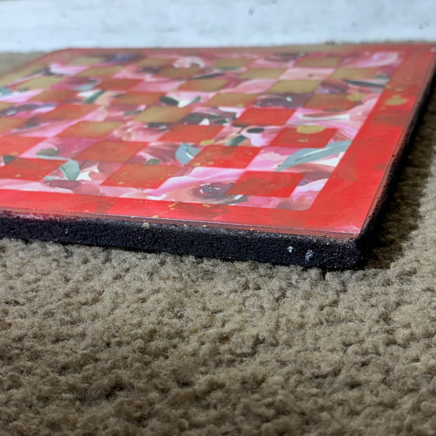 Red Golden Hue - Scrapbook Chess Board