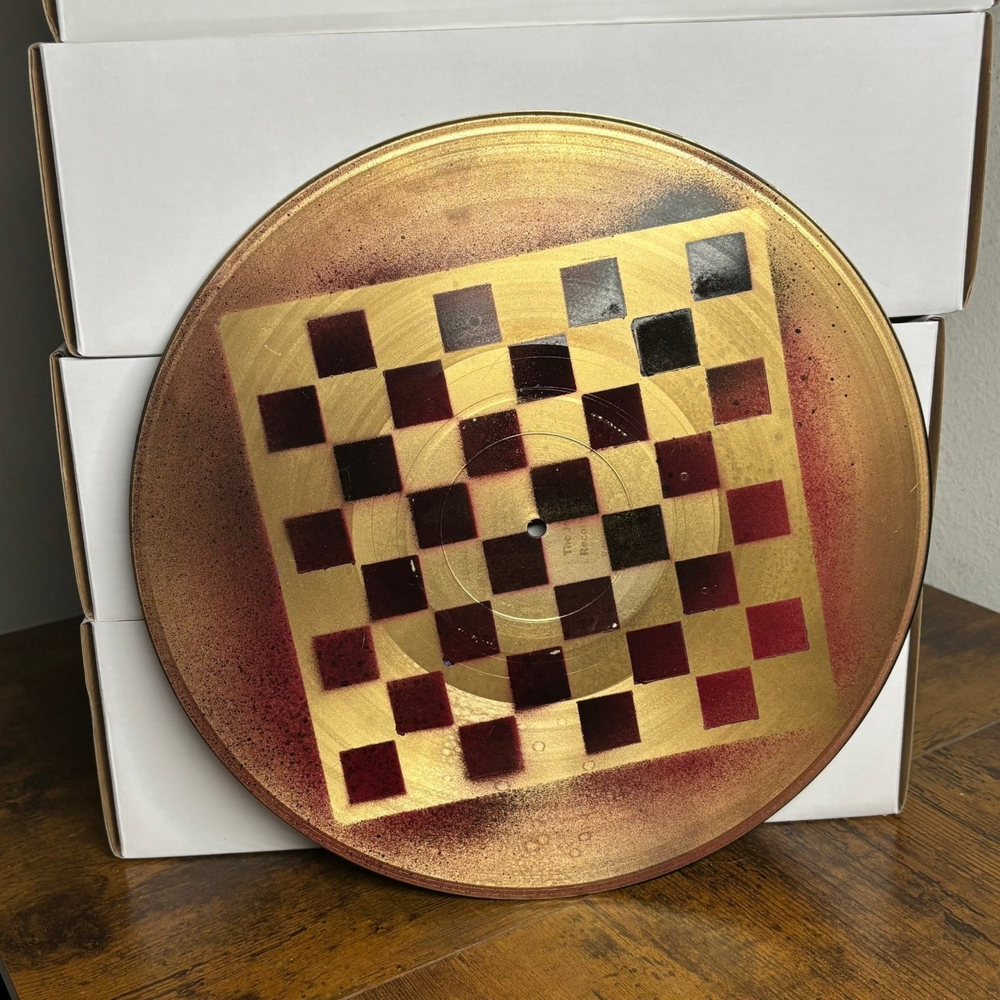 Golden Supreme Red - Vinyl Chess Board