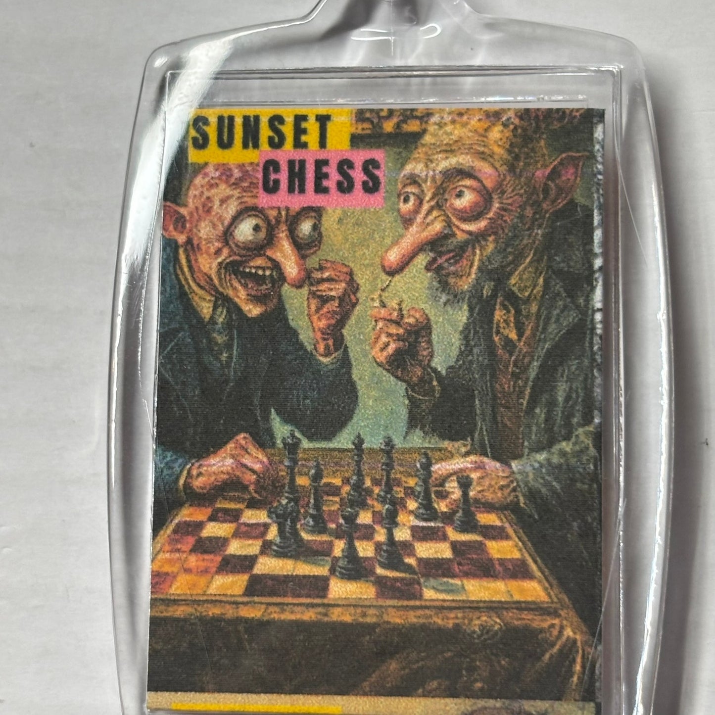 Ugly Guys - Chess  Photo Keychain