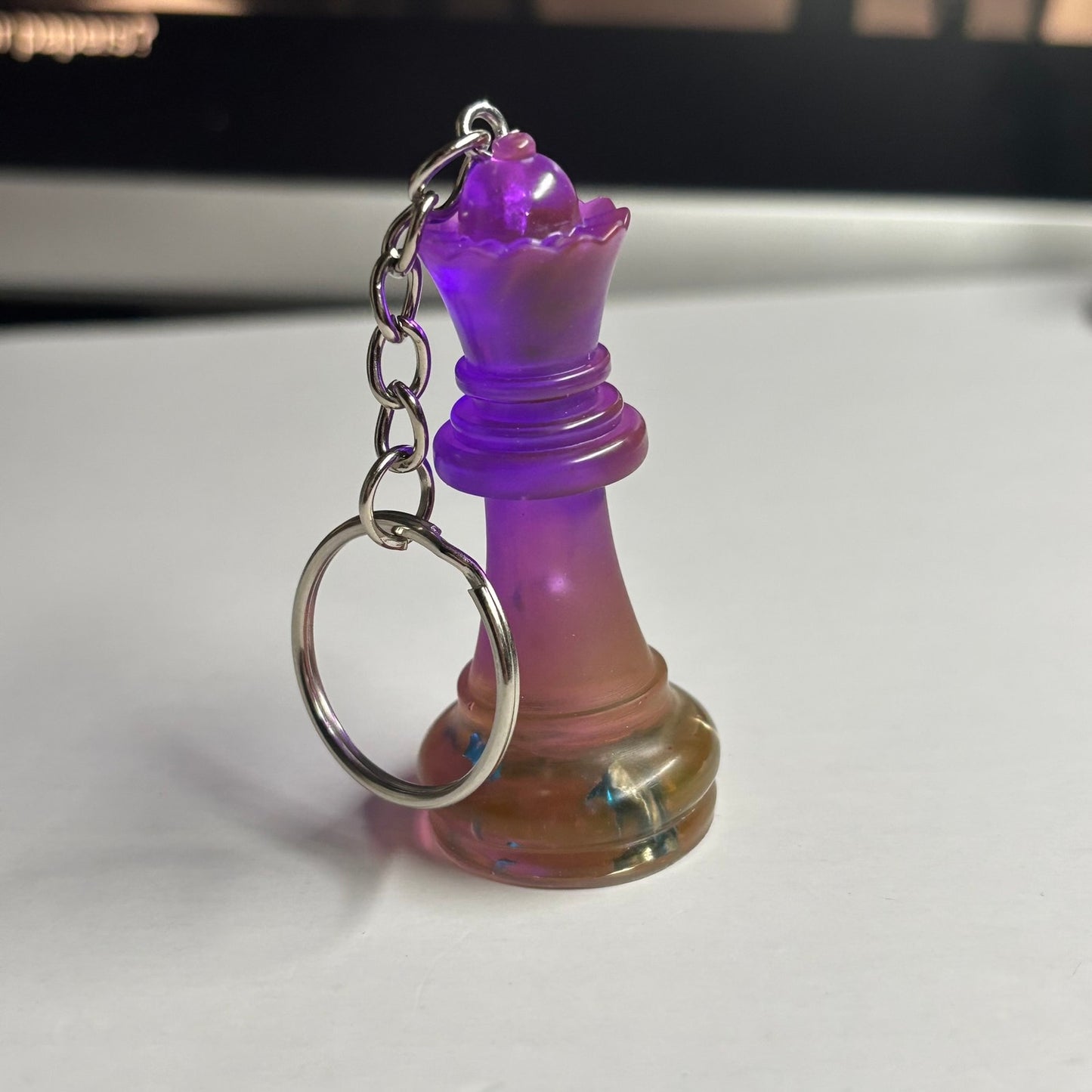 Royal Purple Queen - Handmade Resin Keychain