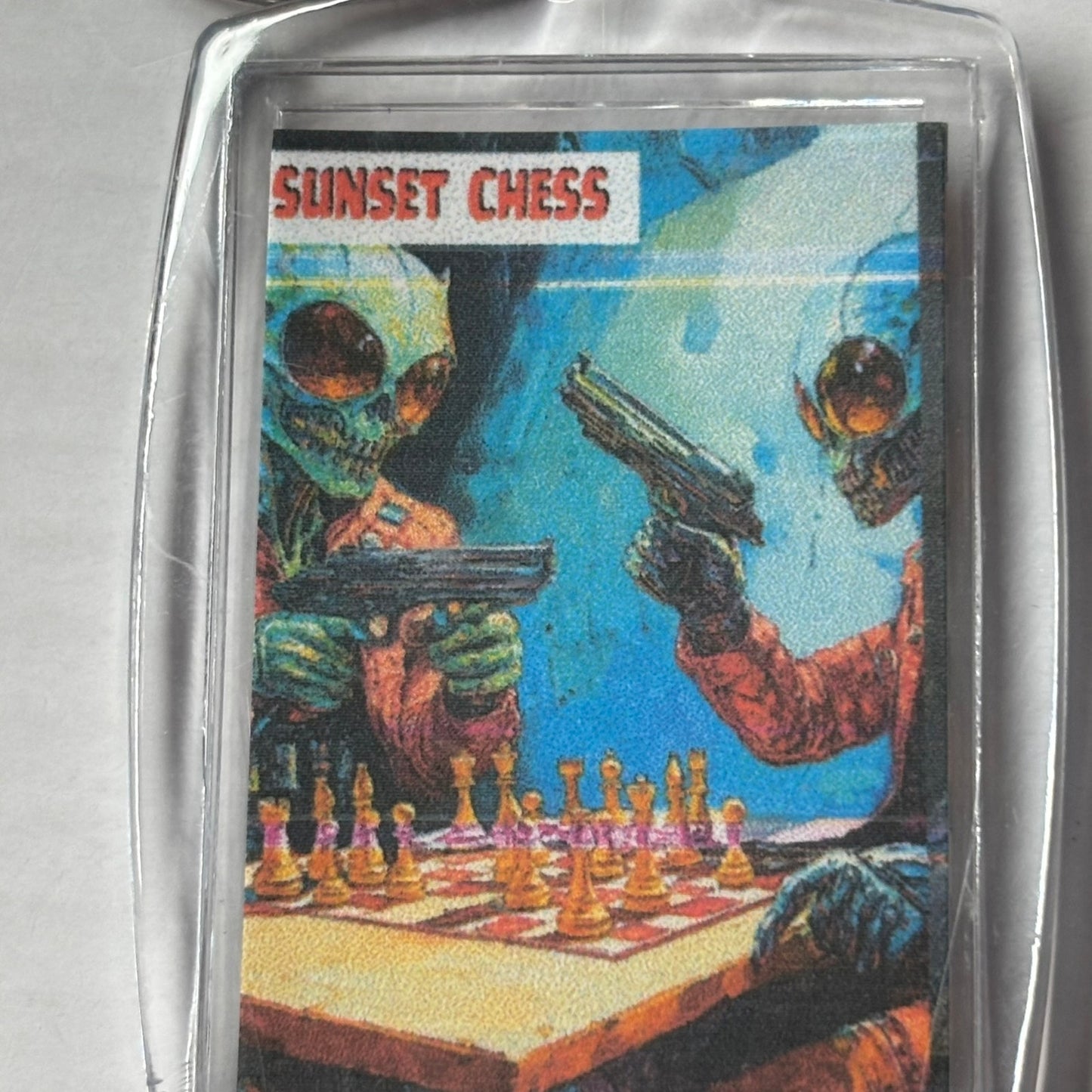 Alien Bandits - Chess  Photo Keychain