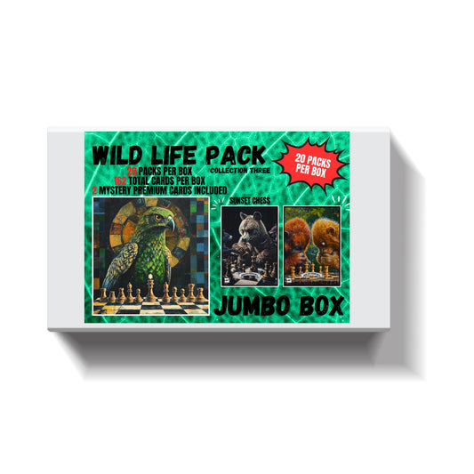 Wild Life Box 3 - Jumbo Box Pack - Chess Trading Cards