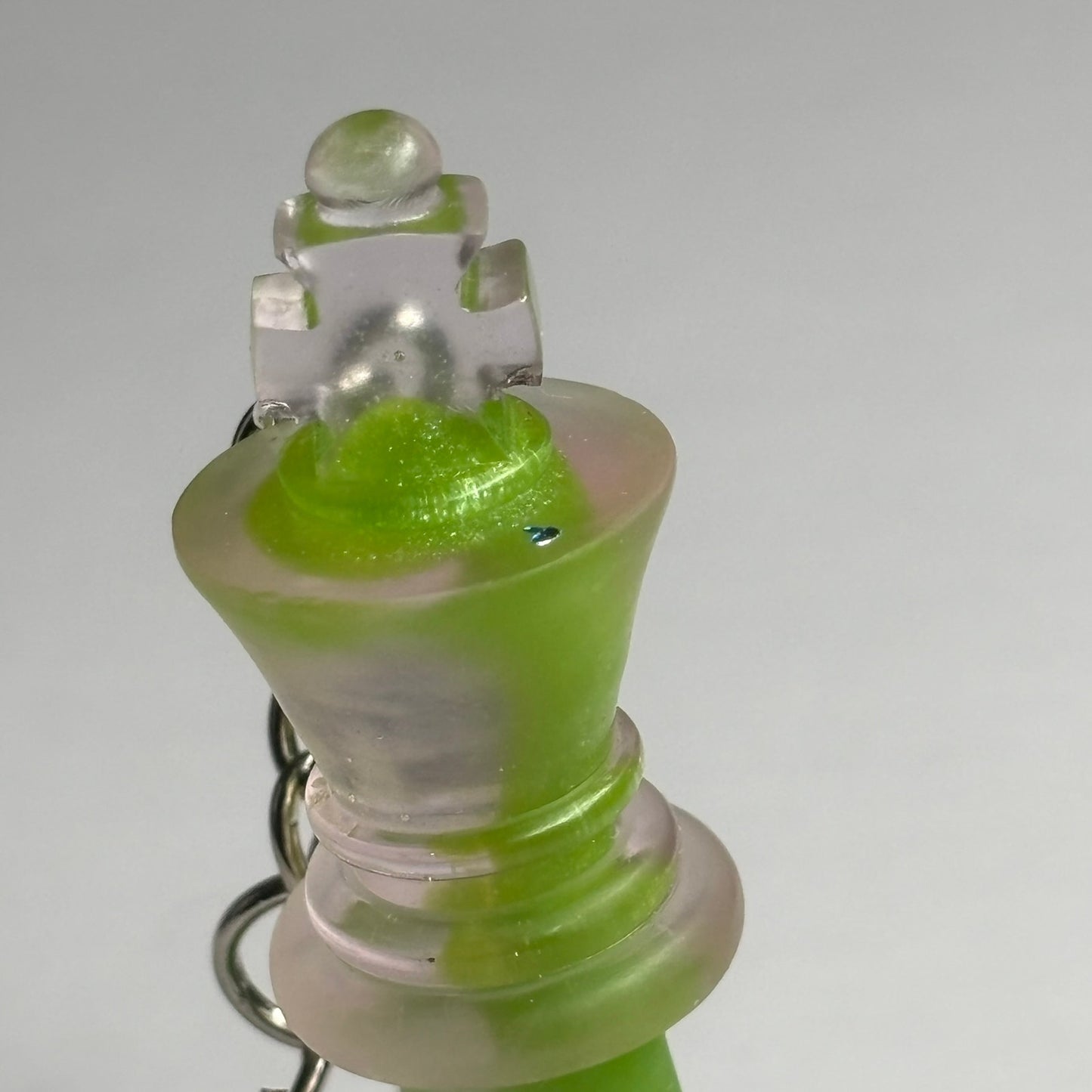 Green Flow King - Handmade Resin Keychain
