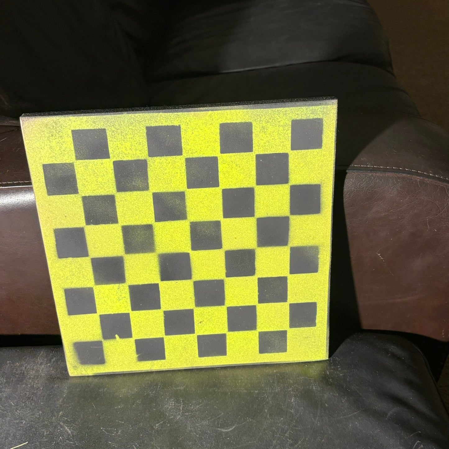 Green & Black - Painted Chess Board