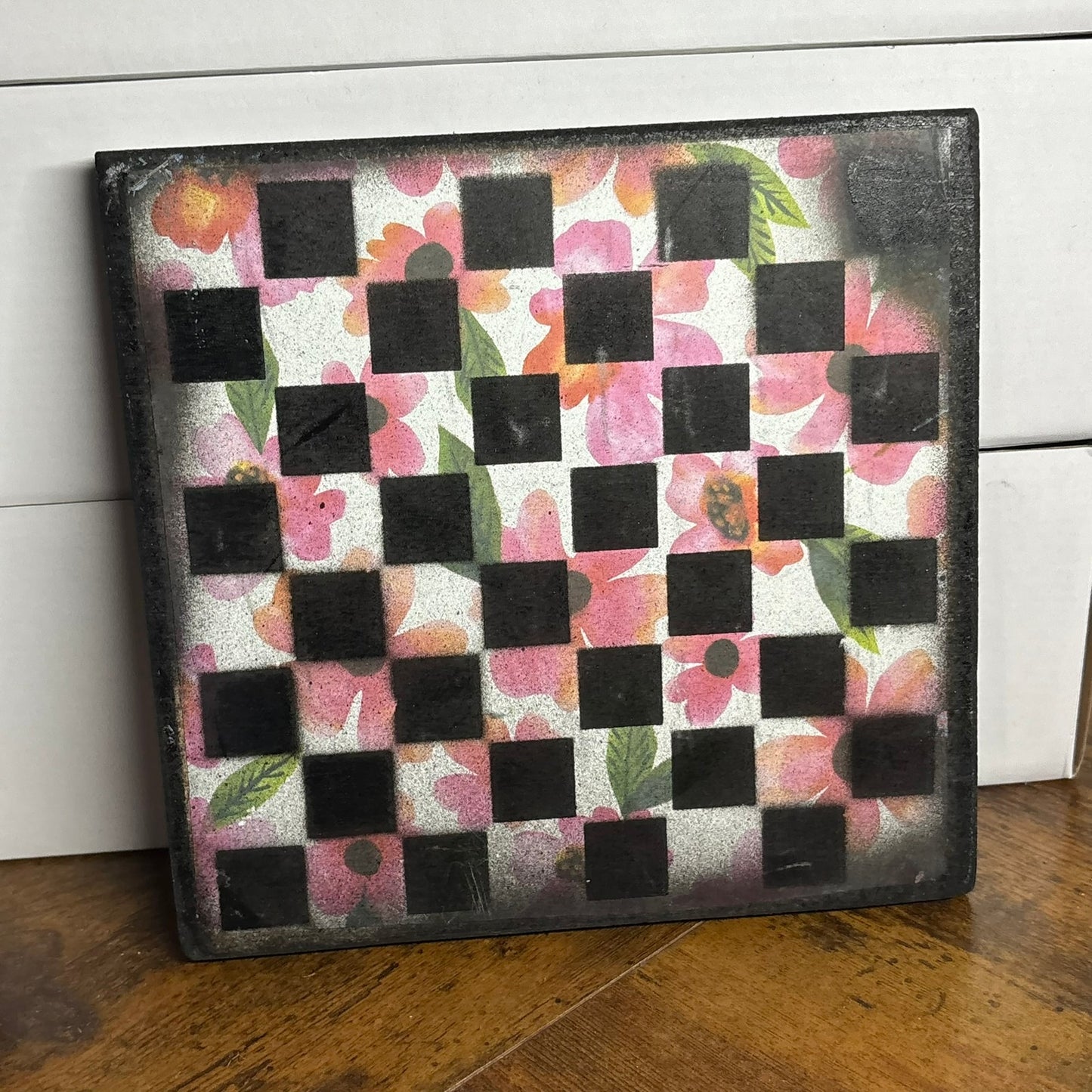 Red & Purple Chrome - Painted Double Sided Chess Board