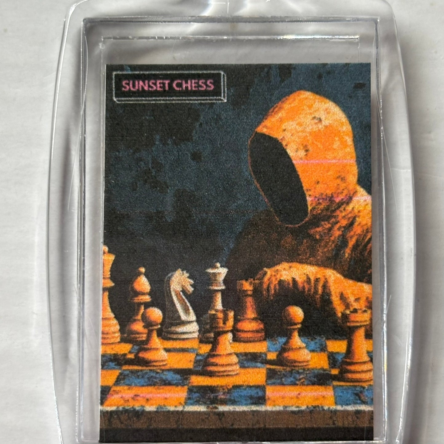 Orange Hoodie - Chess  Photo Keychain