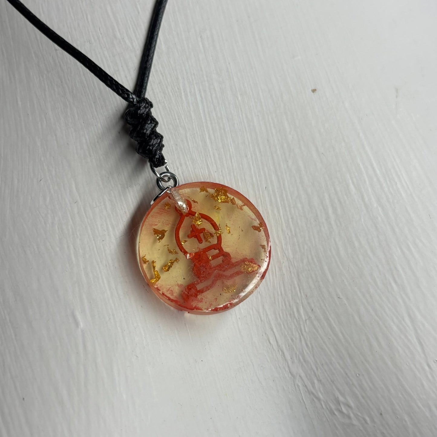 Yellow Bishop - Handmade Resin Chess Necklace