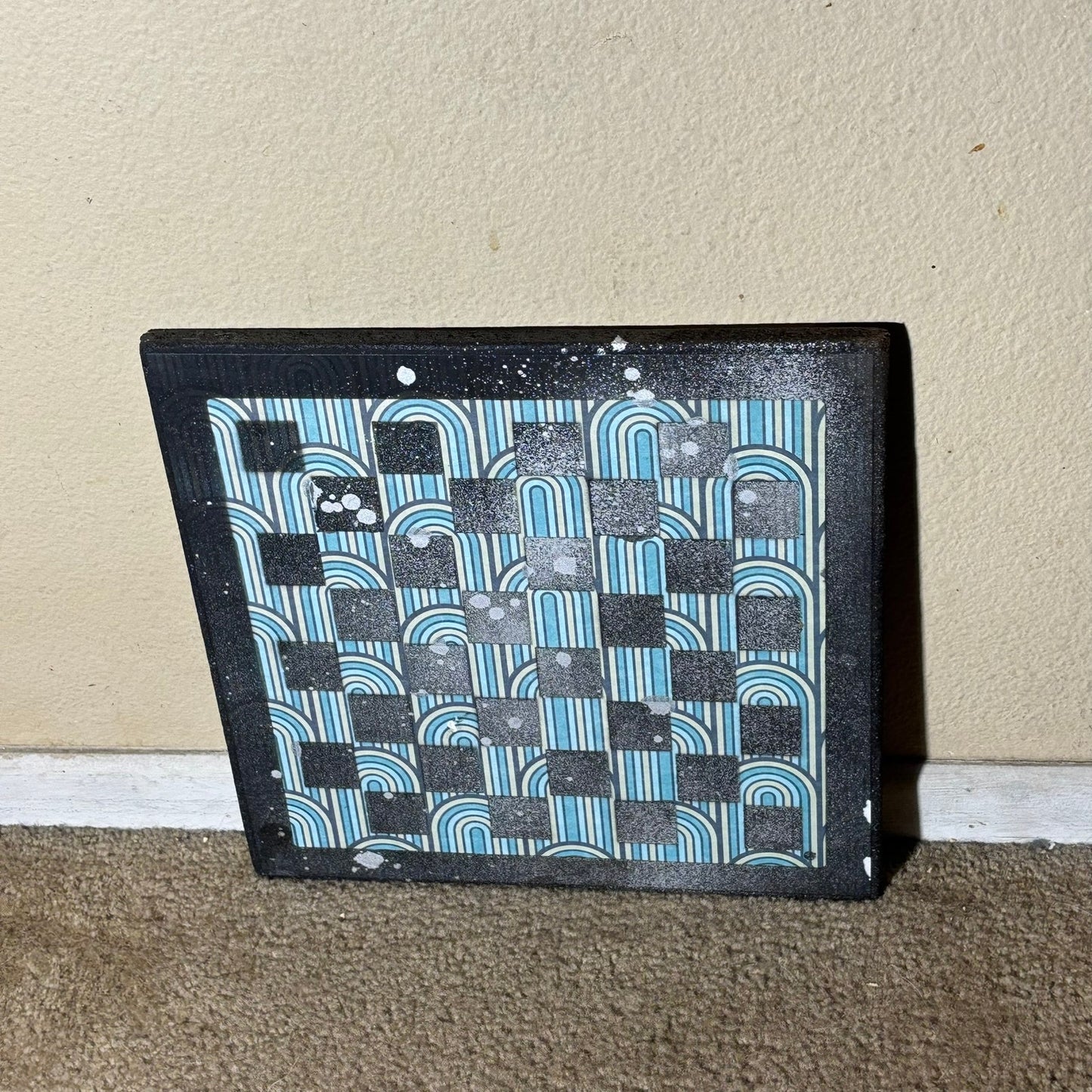 Chrome Vintage Green- Scrapbook Chess Board