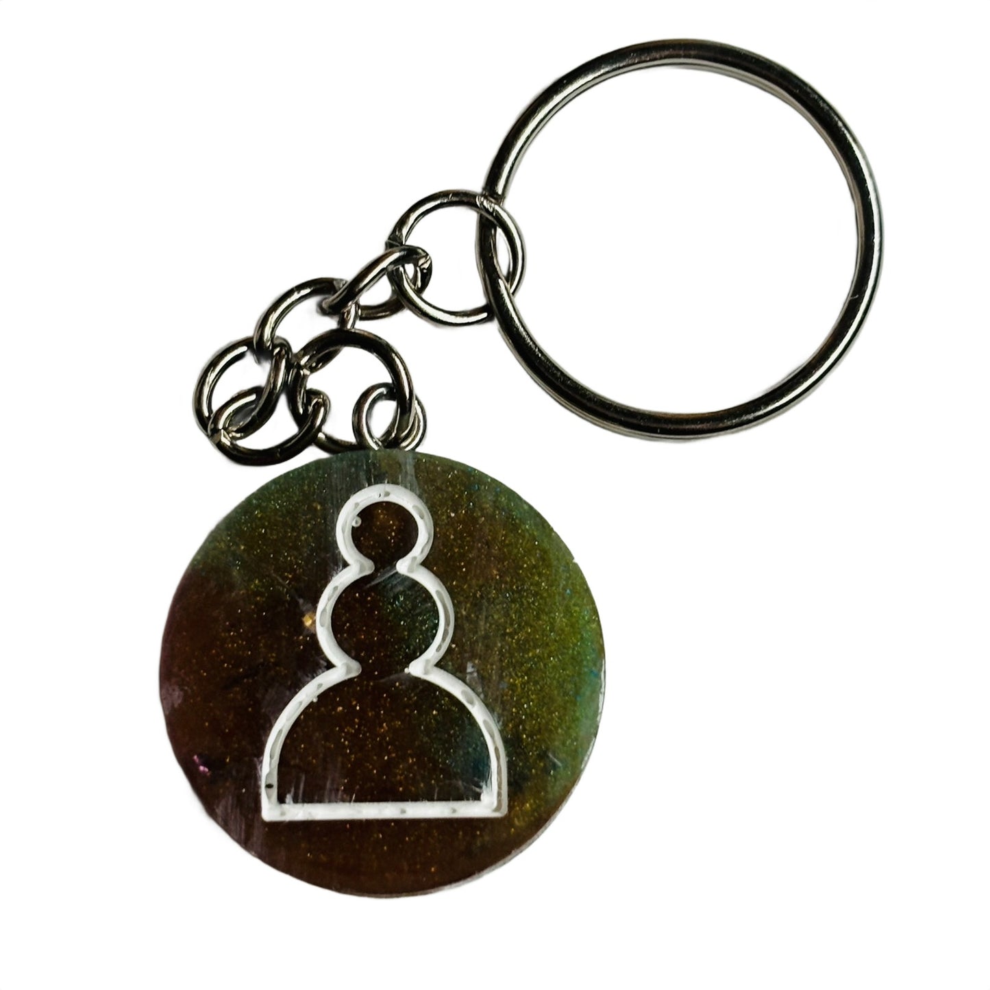 Rustic Brown Pawn - Handmade Resin Keychain