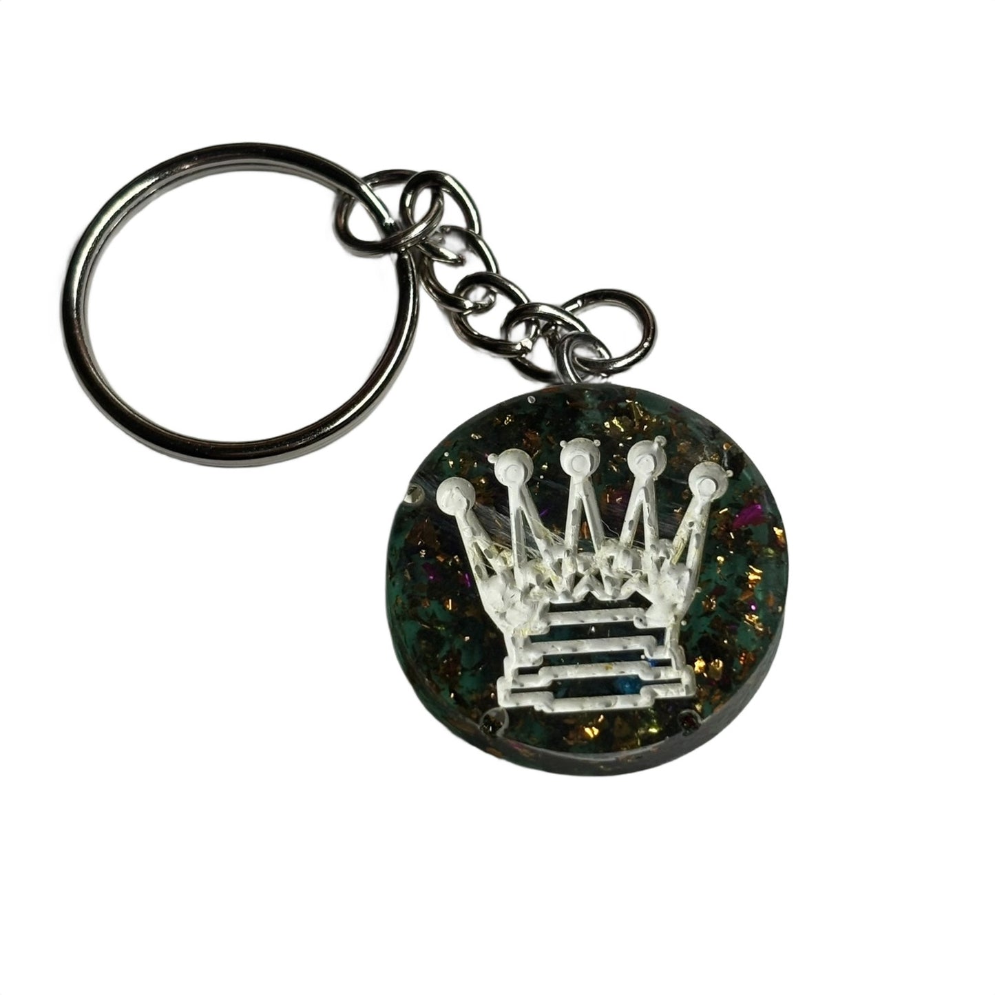 Green Fantastic Queen - Handmade Resin Keychain - Flat Edition