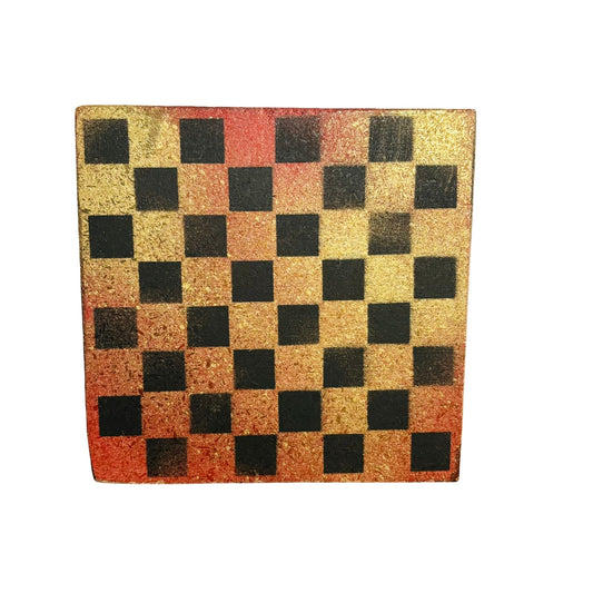 Golden Orange Hue - Painted Double Sided Chess Board