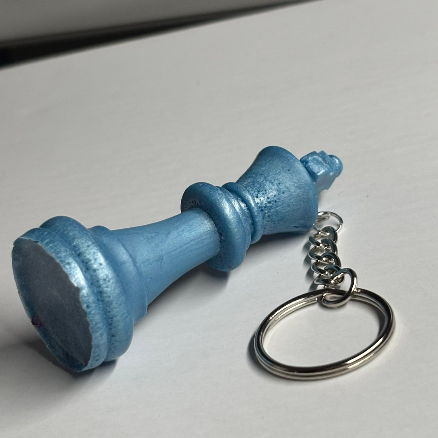 Plain Blue King - Handmade Resin Keychain