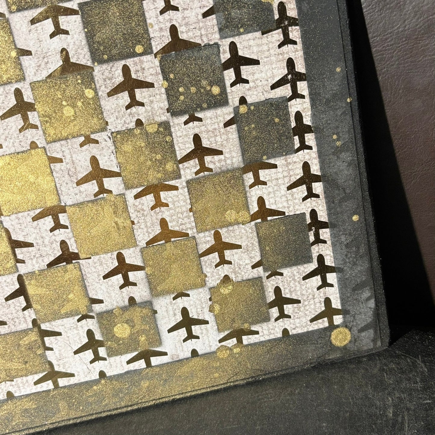Golden Planes - Scrapbook Chess Board