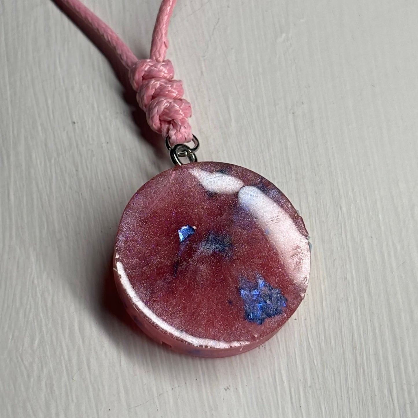 Royal Pink Knight - Handmade Resin Chess Necklace