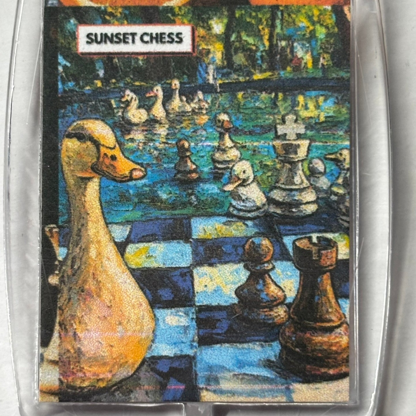 Peaceful Duck - Chess  Photo Keychain