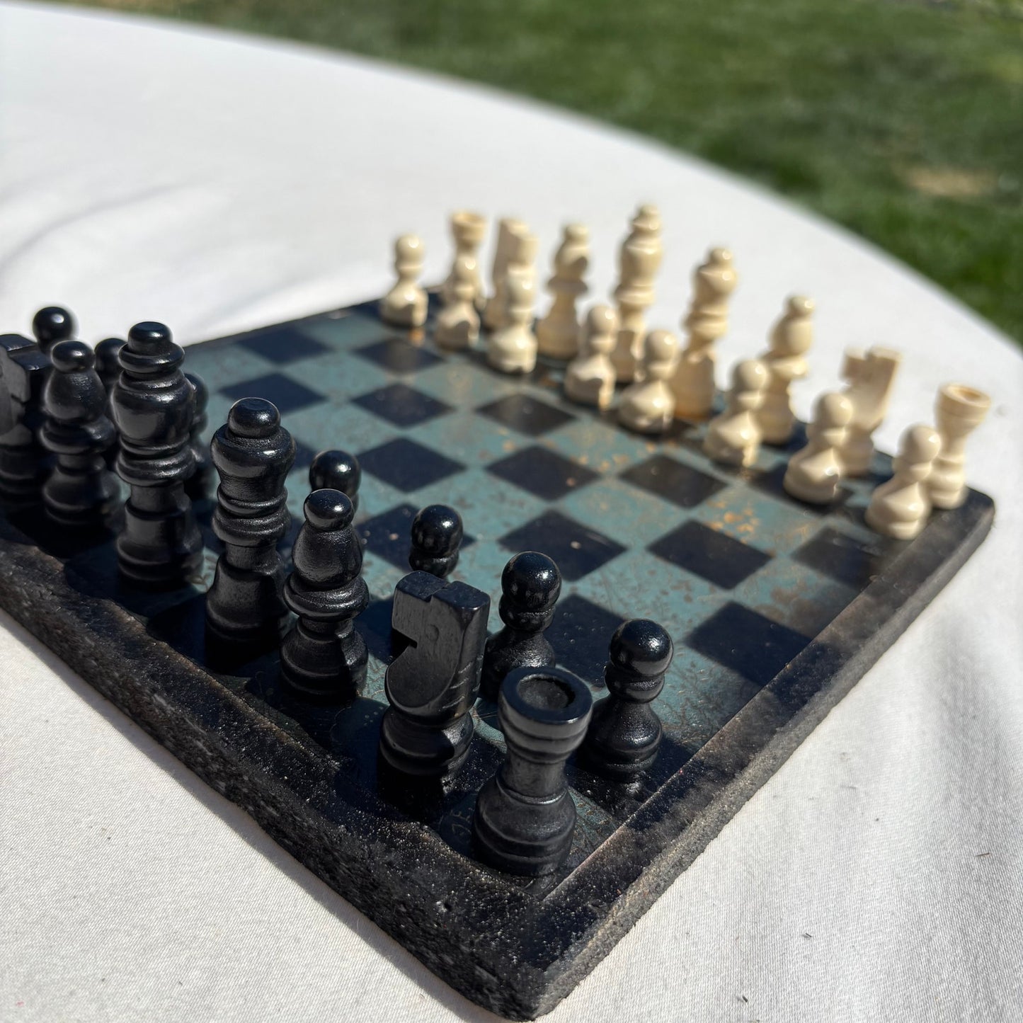 Golden Green - Scrapbook Chess Set