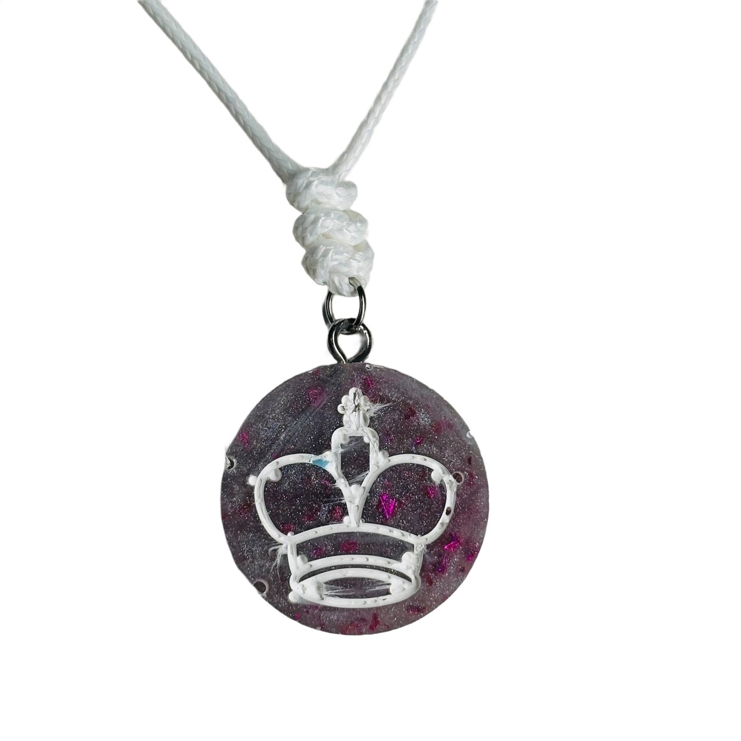 Light Purple King - Handmade Resin Chess Necklace