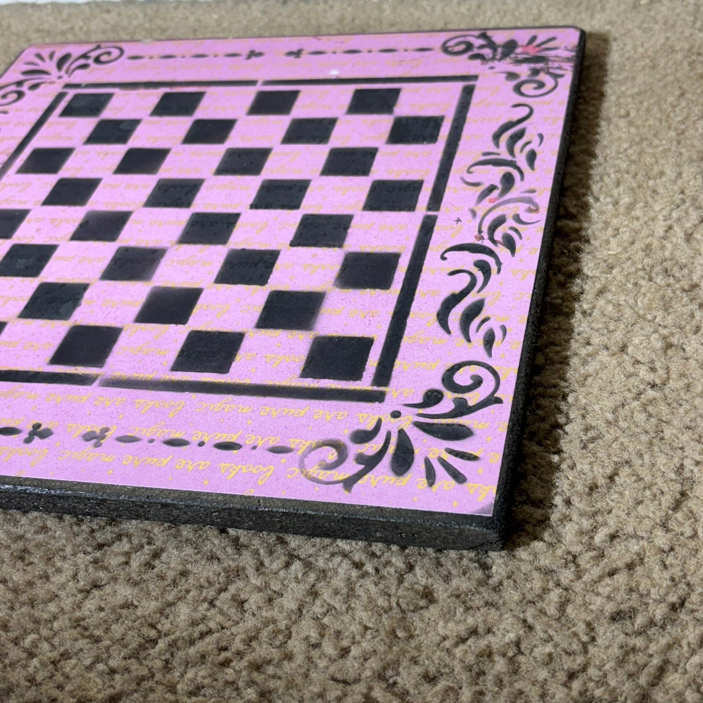 Golden Pink - Scrapbook Chess Board